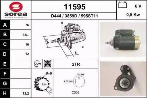 EAI 11595 - Стартер autospares.lv