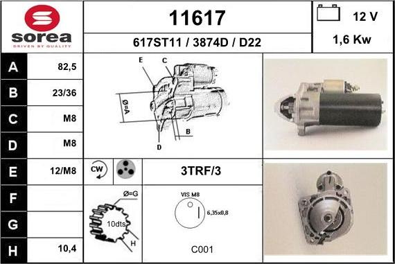 EAI 11617 - Стартер autospares.lv