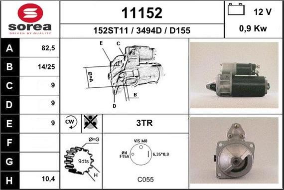 EAI 11152 - Стартер autospares.lv