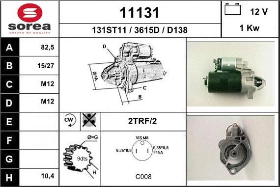 EAI 11131 - Стартер autospares.lv