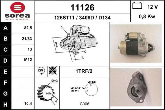 EAI 11126 - Стартер autospares.lv