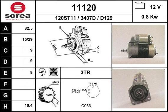 EAI 11120 - Стартер autospares.lv