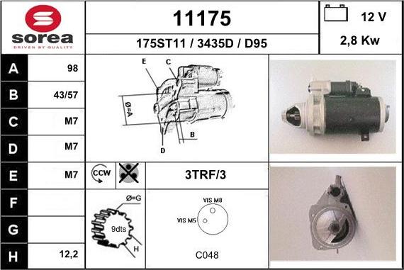 EAI 11175 - Стартер autospares.lv