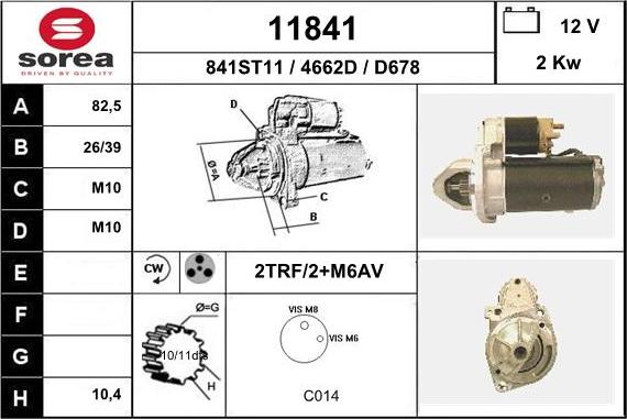 EAI 11841 - Стартер autospares.lv