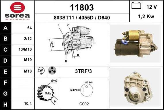 EAI 11803 - Стартер autospares.lv