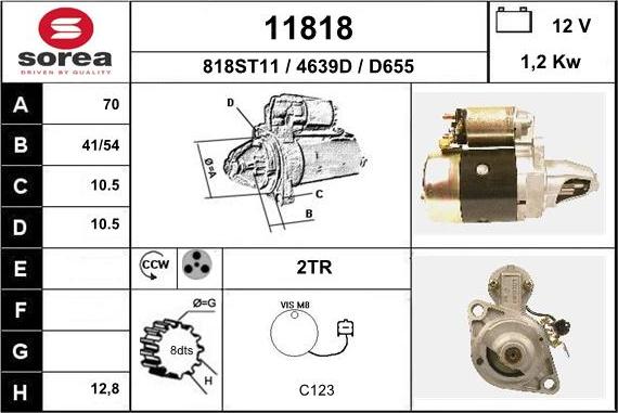 EAI 11818 - Стартер autospares.lv