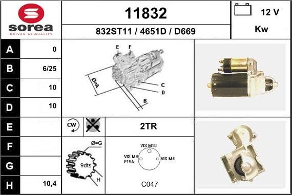 EAI 11832 - Стартер autospares.lv