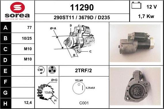 EAI 11290 - Стартер autospares.lv