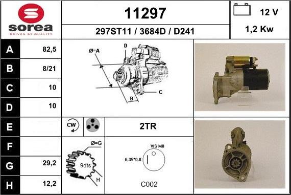 EAI 11297 - Стартер autospares.lv