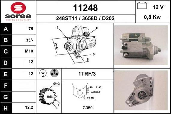 EAI 11248 - Стартер autospares.lv