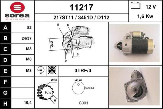 EAI 11217 - Стартер autospares.lv