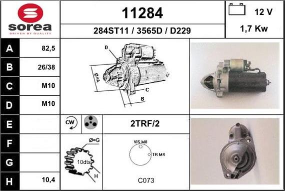 EAI 11284 - Стартер autospares.lv