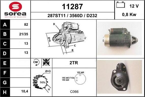 EAI 11287 - Стартер autospares.lv