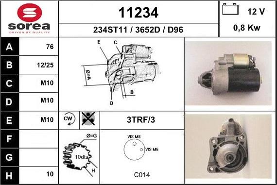 EAI 11234 - Стартер autospares.lv