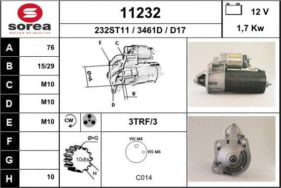 EAI 11232 - Стартер autospares.lv