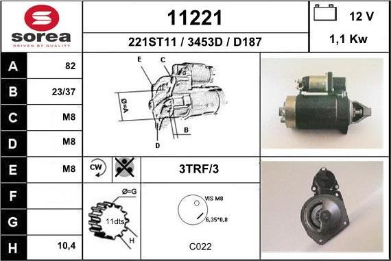 EAI 11221 - Стартер autospares.lv