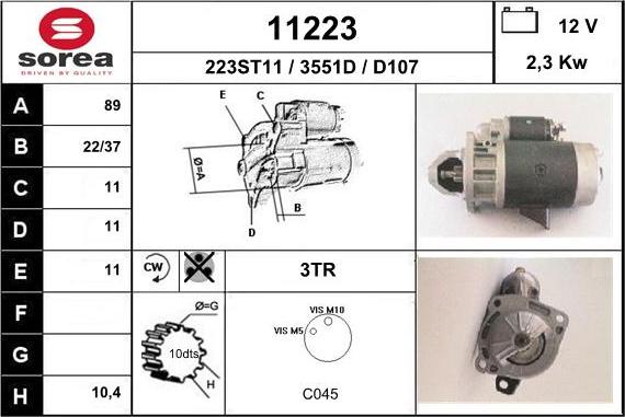 EAI 11223 - Стартер autospares.lv