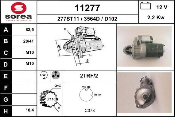 EAI 11277 - Стартер autospares.lv