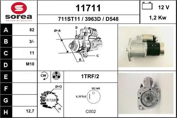 EAI 11711 - Стартер autospares.lv