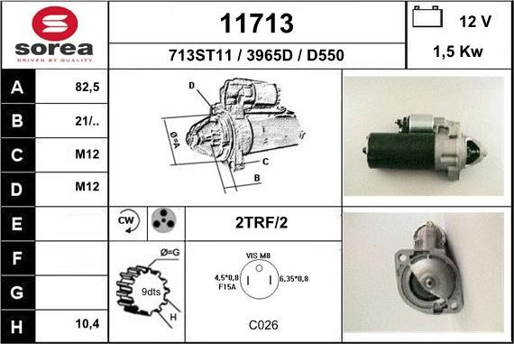 EAI 11713 - Стартер autospares.lv