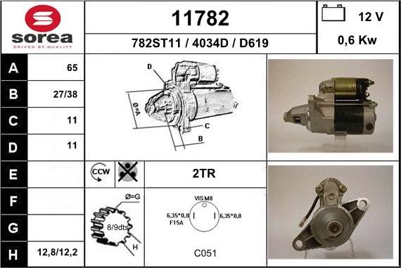 EAI 11782 - Стартер autospares.lv