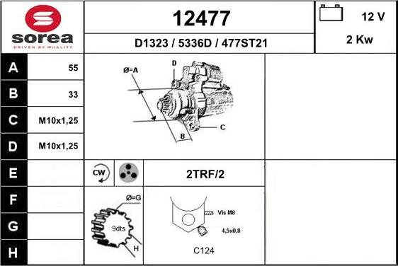 EAI 12477 - Стартер autospares.lv