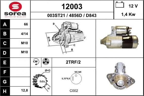 EAI 12003 - Стартер autospares.lv