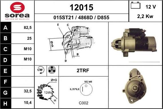 EAI 12015 - Стартер autospares.lv