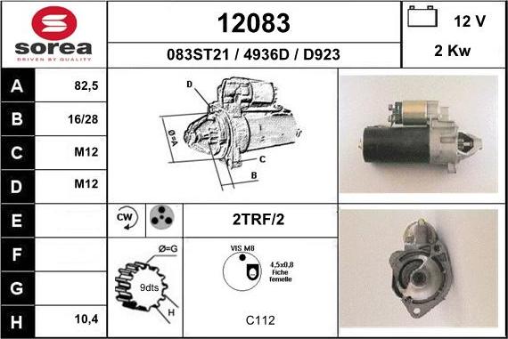 EAI 12083 - Стартер autospares.lv