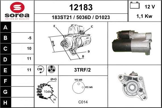 EAI 12183 - Стартер autospares.lv