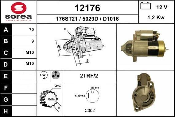 EAI 12176 - Стартер autospares.lv