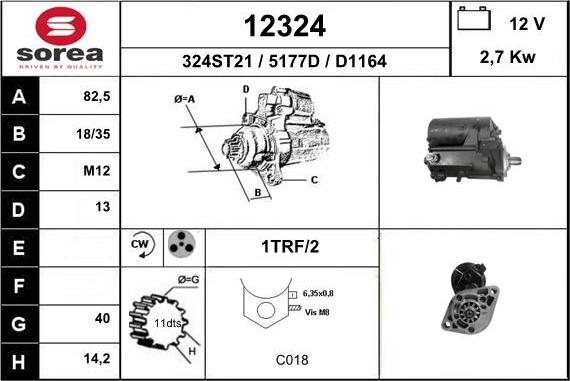 EAI 12324 - Стартер autospares.lv