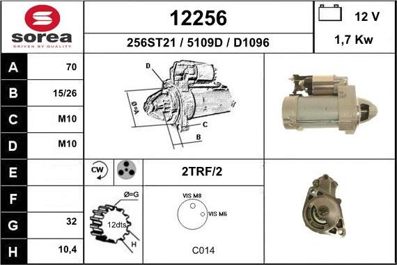 EAI 12256 - Стартер autospares.lv