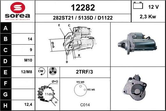 EAI 12282 - Стартер autospares.lv