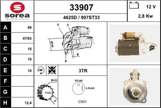 EAI 33907 - Стартер autospares.lv