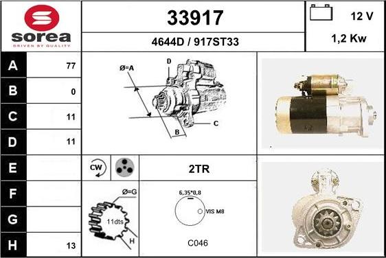 EAI 33917 - Стартер autospares.lv