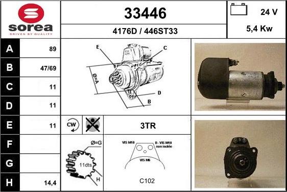 EAI 33446 - Стартер autospares.lv