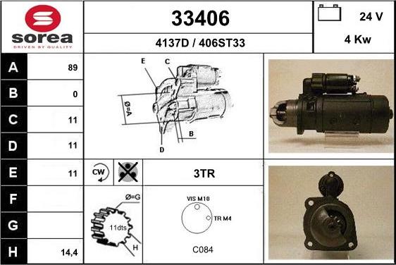 EAI 33406 - Стартер autospares.lv