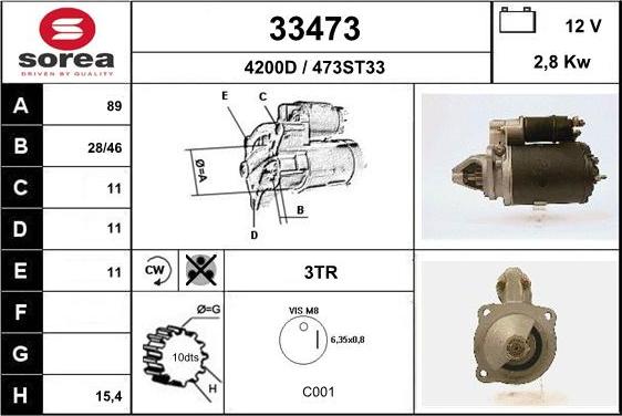 EAI 33473 - Стартер autospares.lv