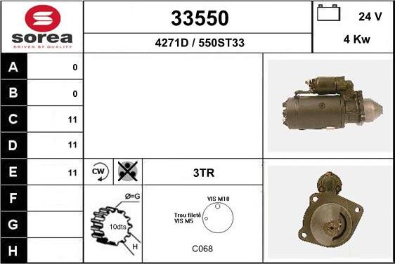 EAI 33550 - Стартер autospares.lv