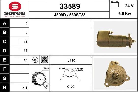 EAI 33589 - Стартер autospares.lv