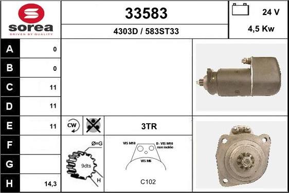 EAI 33583 - Стартер autospares.lv