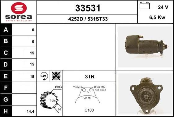 EAI 33531 - Стартер autospares.lv