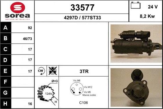 EAI 33577 - Стартер autospares.lv