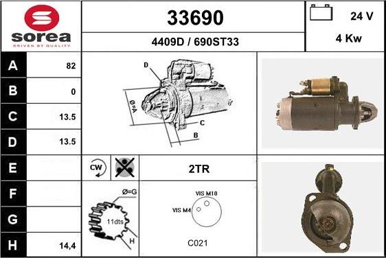 EAI 33690 - Стартер autospares.lv