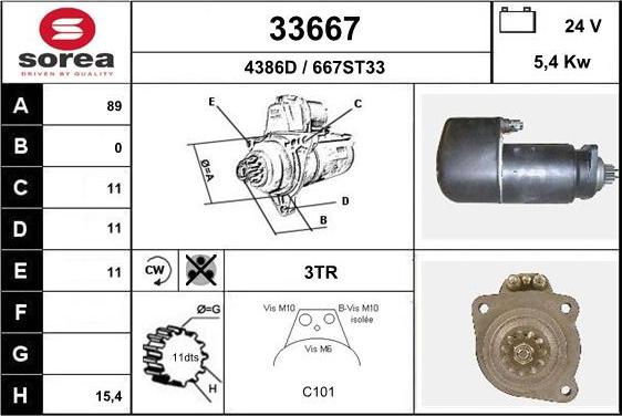 EAI 33667 - Стартер autospares.lv