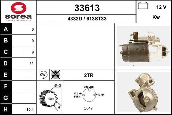 EAI 33613 - Стартер autospares.lv