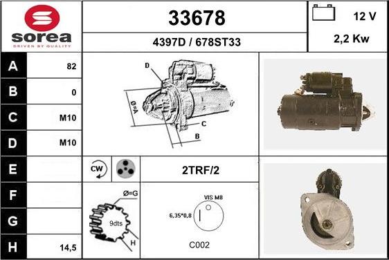 EAI 33678 - Стартер autospares.lv