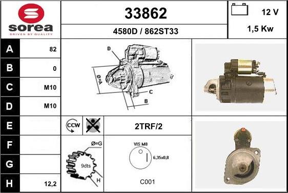 EAI 33862 - Стартер autospares.lv