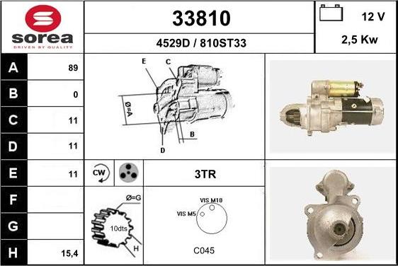 EAI 33810 - Стартер autospares.lv